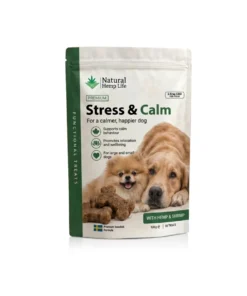 CBD Hundeleckerli Stress & Calm 125mg von Natural Hemp Life, 50 beruhigende weiche Kauhappen für einen entspannten Hund